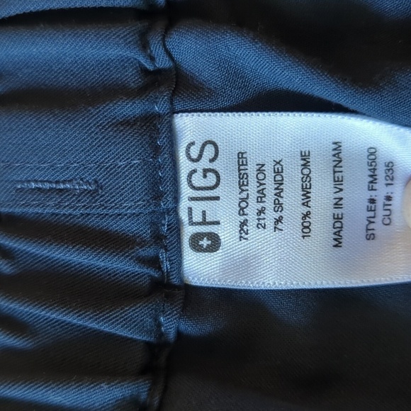 Figs Men's Pants Figs Pisco Basic Scrub Pants Medium Style FM4500 Blue - Picture 8 of 10